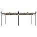 Pergola Con Tetto Retrattile Tortora 589x292x230 Cm - Foto miniatura 6