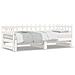 Dormeuse Estraibile Bianca 2x (90x190) Cm Legno Massello Di Pino - Foto miniatura 3