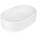 Lavabo Da Appoggio Ceramica Bianco Ovale Arredo Bagno Lavandino 56x35x14 Cm *** Finitura- : Opaco - Foto miniatura 1