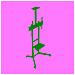STAFFA PAVIMENTO TV FINO 600X400 NPF10313 LOAD 50KG CON RUOTE - Foto miniatura 2