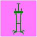 STAFFA PAVIMENTO TV FINO 600X400 NPF10313 LOAD 50KG CON RUOTE - Foto miniatura 4