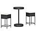 Set Bar Da Giardino 3 Pz Con Cuscini In Polyrattan Nero - Foto miniatura 1