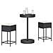 Set Bar Da Giardino 3 Pz Con Cuscini In Polyrattan Nero - Foto miniatura 8