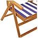 Sedie da Giardino Reclinabili 4 pz Blu e Bianco Tessuto e Legno - Foto miniatura 7