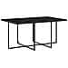 Set Da Pranzo Da Giardino 11 Pz Con Cuscini In Polyrattan Nero - Foto miniatura 3