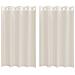 Tende In Voile Con Occhielli 2 Pz Crema 140x175 Cm - Foto miniatura 2