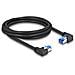 Cavo di rete RJ45 Cat. 6A S /FTP angolato destro /sinistro 2 m nero - Foto miniatura 1