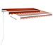 Lusso Casadino -  Tenda Retrattile Automatica Con Pali 3,5x2,5m Arancio E Marrone - Foto miniatura 5