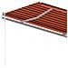 Lusso Casadino -  Tenda Retrattile Automatica Con Pali 3,5x2,5m Arancio E Marrone - Foto miniatura 6