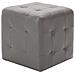 Pouf 2 Pz Grigio 30x30x30 Cm In Similpelle - Foto miniatura 1