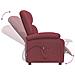 Poltrona Elettrica Reclinabile Rosso Vino In Tessuto - Foto miniatura 6