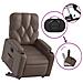 Poltrona Alzapersona Reclinabile Marrone in Similpelle - Foto miniatura 5