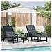 Set da Giardino  3 Pezzi Blu Navy HDPE, Lettino Prendisole  Blu Navy 53x162x98.5 cm HDPE, Tavolino da Giardino  Blu Navy 38x38x46 cm HDPE - Foto miniatura 2