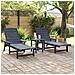 Set da Giardino  3 Pezzi Blu Navy HDPE, Lettino Prendisole  Blu Navy 53x162x98.5 cm HDPE, Tavolino da Giardino  Blu Navy 38x38x46 cm HDPE - Foto miniatura 4