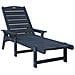 Set da Giardino  3 Pezzi Blu Navy HDPE, Lettino Prendisole  Blu Navy 53x162x98.5 cm HDPE, Tavolino da Giardino  Blu Navy 38x38x46 cm HDPE - Foto miniatura 5