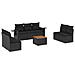 Set Divani da Giardino con Cuscini 8 pz Nero in Polyrattan - Foto miniatura 1