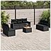 Set Divani da Giardino con Cuscini 8 pz Nero in Polyrattan - Foto miniatura 2