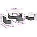 Set Divani da Giardino con Cuscini 8 pz Nero in Polyrattan - Foto miniatura 8