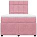 Giroletto a Molle con Materasso Rosa 120x190 cm in Velluto - Foto miniatura 4