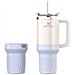 Custodia In Silicone Per Stanley Da 40 Once - Proteggi La Tua Tazza Blue - Foto miniatura 1