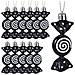 Mini Ornamenti Natalizi A Forma Di Caramella - Set Da 6, Decorazioni Festive Da Appendere All'albero Black - Foto miniatura 1
