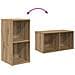 Set mobile TV rovere artigianale 37 x 37 x 107 cm - Foto miniatura 7