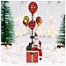 Babbo Natale Con Palloncini Rosso E Oro Decorazione Addobbo Natalizio 82 Cm - Foto miniatura 1