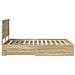 Struttura del letto con testiera Rovere Sonoma 135 x 190 cm - Foto miniatura 9
