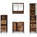 Set di mobili per il bagno con cassetto 4 pcs Legno vecchio - Foto miniatura 9