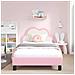 Struttura letto bambini con testata Rosa 80 x 200 cm PU - Foto miniatura 3