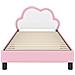 Struttura letto bambini con testata Rosa 80 x 200 cm PU - Foto miniatura 5