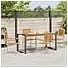 Set da Pranzo per Giardino 5 pcs Beige e Marrone polyrattan - Foto miniatura 4