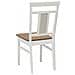 Sedia da pranzo 2 pcs Bianco e Naturale Legno di gomma solido - Foto miniatura 7