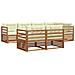 Set di divani da esterno con cuscino 7 pcs Naturale e Crema - Foto miniatura 1