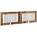 Cancello per cani con supporti 2 pcs Legno antico 100 x 60 cm - Foto miniatura 4