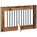 Cancello per cani con supporti 2 pcs Legno antico 100 x 60 cm - Foto miniatura 5