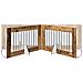 Cancello per cani con supporti 2 pcs Legno antico 100 x 60 cm - Foto miniatura 8