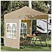 Tenda per feste a pop-up 195 x 195 x 245 cm Crema - Foto miniatura 2