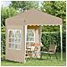 Tenda per feste a pop-up 195 x 195 x 245 cm Crema - Foto miniatura 3