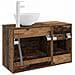Set di mobili per il bagno 2 pcs Legno antico - Foto miniatura 4