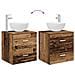 Set di mobili per il bagno 2 pcs Legno antico - Foto miniatura 7