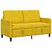 Divano con Storage Giallo 152 x 78 x 87 cm Poliestere - Foto miniatura 1