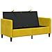 Divano con Storage Giallo 152 x 78 x 87 cm Poliestere - Foto miniatura 4