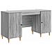 Scrivania Grigio Sonoma 142,5 x 50 x 75 cm Legno ingegnerizzato - Foto miniatura 1