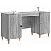 Scrivania Grigio Sonoma 142,5 x 50 x 75 cm Legno ingegnerizzato - Foto miniatura 2