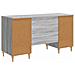 Scrivania Grigio Sonoma 142,5 x 50 x 75 cm Legno ingegnerizzato - Foto miniatura 6