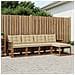 Set di divani da esterno con cuscino 5 pcs Naturale e Beige - Foto miniatura 2
