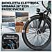 Bicicletta Elettrica 26"" E-Bike GT900 Shimano 21 Velocità Batteria 36V13Ah 250W 25KM /H Autononomia 30-60km Blu - Foto miniatura 5