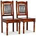 Sedie da Pranzo Classiche 2 pz in Legno Massello Finitura Miele - Foto miniatura 1