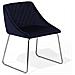 Set Di 2 Sedie Da Pranzo In Velluto Blu Navy Arcata - Foto miniatura 14